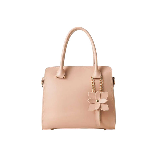 Jupes Beige Medium Faux Leather Elegant  Tote Bag