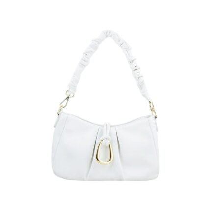 Jupes White Faux Leather Hand Bag